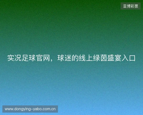 实况足球官网，球迷的线上绿茵盛宴入口